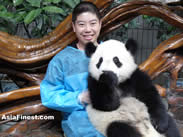 Holding a Baby Panda Cub
